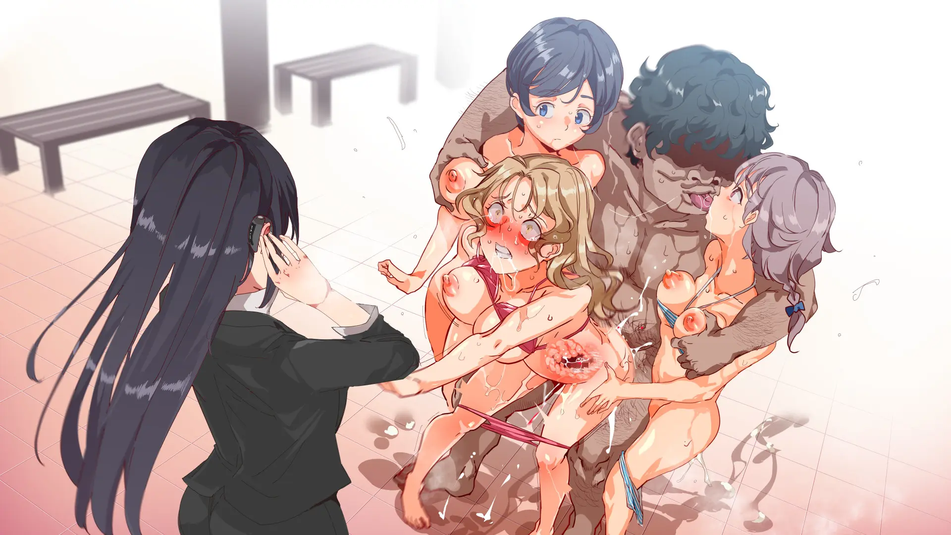 Mukanshin Pool ~Au Onna Zenin, Sekuhara Shihoudai No Aruku Nama Onaho | 무관심 수영장 ~만나는 여자 전원 성희롱 무제한의 걸어다니는 생오나홀 ~